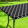 Smiry Rectangle Picnic Table Cover, Waterproof Elastic Fitted Camping Tablecloths
