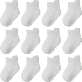 Aroveea Toddler Socks Non Slip Grip Cute Cotton Baby Socks 12 Pack for Toddler Boys Girls Kids