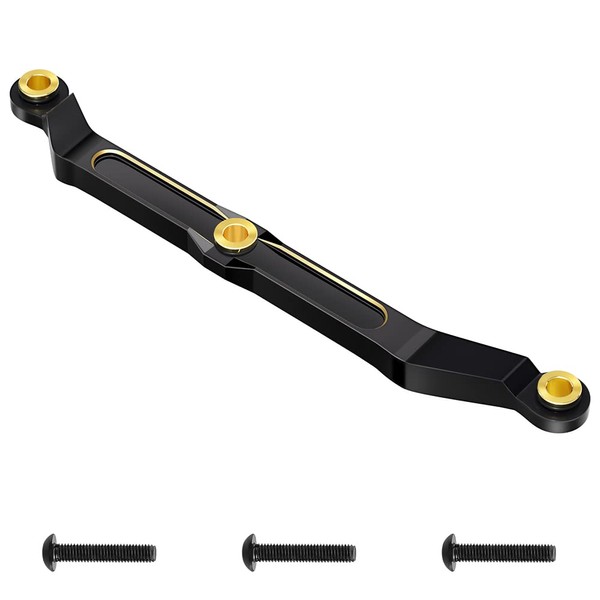 GLOBACT Black Brass Steering Link Counterweight for 1/18 TRX4M RC Crawler Upgrade Parts (12.2g)