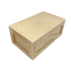 Shadow Breeze Large Wooden Box with Drop Lid | Rustic Keepsake Storage Crate (13" x 8" x 5.5")