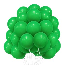 Humew Green Balloons, 30 Pcs Balloon Pack 12 Inch Green Balloons, Plain Matte Latex Balloons for Boys Green Wild One Safari Birthday Party Wedding Baby Shower Decoration