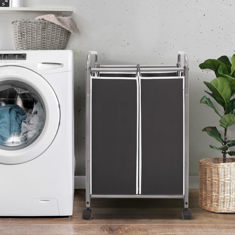 STORAGE MANIAC Laundry Sorter 2 Section, 90 L Gal Laundry