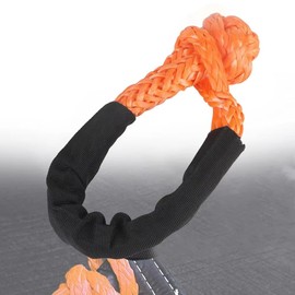 zmart Synthetic Soft Shackle for Vehicle Recovery Off-Road Tow Rope Car Trailer Tow Rope with Protective Sleeve 38000lb Shackle Off-Road Rescue Winch Accessories Synthetic Strap Snatch Block Vehicle
