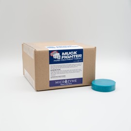 Microzyme Muck Fighter Pond Treatment Tablets | Lasts 30 Days | Natural Pond Bacteria & Sludge Decomposing Enzymes | Water Clearing Odor Eliminating Microbes (18-Pack)