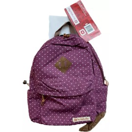 Outbound Purple Polka Dot Backpack School Outdoor Camping Hiking Travel Book Bag