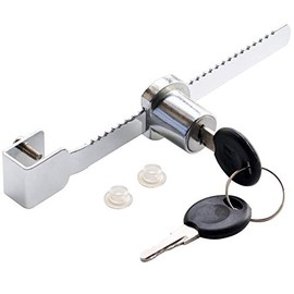YOUTU® Rack Lock, Sliding Glass Door Ratchet Lock, Display Case Lock, Terrarium Lock, Disc Lock, Terrarium Lock, Shop Window, Display Case, Glass Lock (Various Keys)