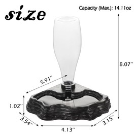 IBWell 13oz Reptile Water Dispenser Plastic Reptile Tank Accessories Black Automatic Reptile Water Fountain for Turtle Bearded Dragons Lizards Geckos Reptile Tank