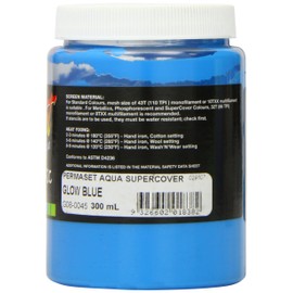 Permaset Aqua Super 300ml Fabric Printing Ink - Glow Blue