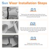 Hurotoms Right Passenger Side Sun Visor Without Light for Toyota