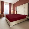 Utopia Bedding Fitted Sheet Single, Burgundy - Deep Pocket 14