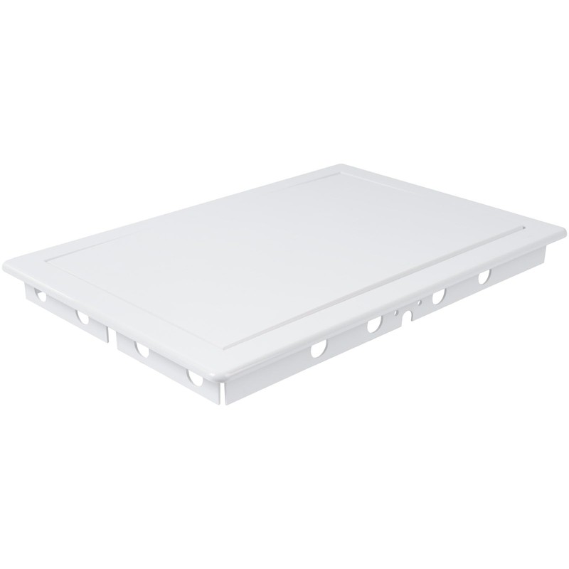 HVAC OV 8 x 12 Inch White Rectangular ABS Plastic