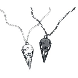 Coeur Crane - Couple's Friendship Necklace Pendant by Alchemy Gothic