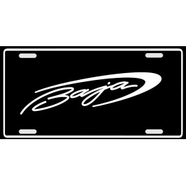 Laser Baja Offshore Boat Speed RACING TEAM Laser Engraved Front License Plate Black