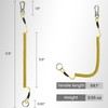 Pristis 6 pcs Fishing Coiled Lanyards, Heavy-duty Retractable Keychain Pole