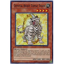 yugioh - Crystal Beast Topaz Tiger RYMP-EN043 Unlimited Edition Super Rare - Ra Yellow Mega-Pack