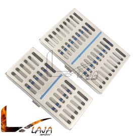 LAJA IMPORTS Sterilization Cassette Rack For ( 7 & 10 ) Instruments Autoclave Surgical Trays