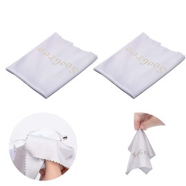 SooGree Glasses Cleaning Cloth Lens Microfiber Eyeglasses Wipes Cloth Lens Cleaner Camera Phone Computer Screen Scratch Resistant Soft Smooth Lint Free Cloth 2 Pack