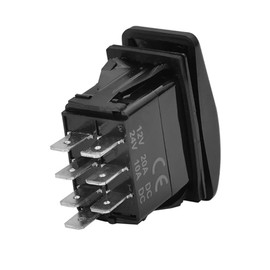 Up Down Rocker Switch with Jumper Wires 7 PIN ON-Off-ON DPDT Toggle Switch for Car Off Road Vehicle SUV ATV Dashboard 12V 24V IP66