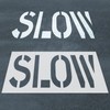 Slow Stencil, 36" Letter Height, Reusable Foldable Silicone Slow Pavement