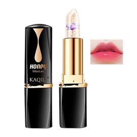 Qin Derdom Flower Lipstick, Color Retention, Glossy, PH Lip, Temperature Changes Color with Gold Foil Infused Resistance, Moisturizing Jelly, Lip Cream