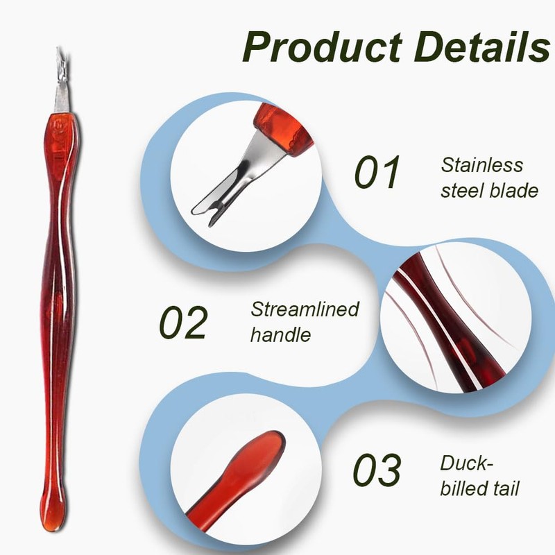 Cuticle Fork, 18 Pieces Cuticle Trimmer, Cuticle Pusher, Stainless Steel