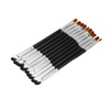 10pcs Sickle Eyeliner Brush Double Ended Sickle Eyeliner Detail Brush