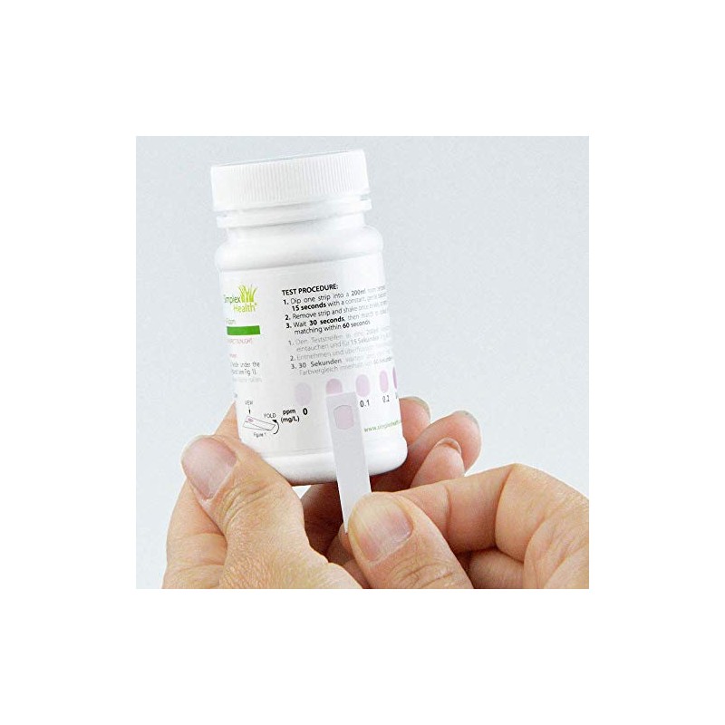 SimplexHealth Copper Check - Water Testing Strips (25 Strips)