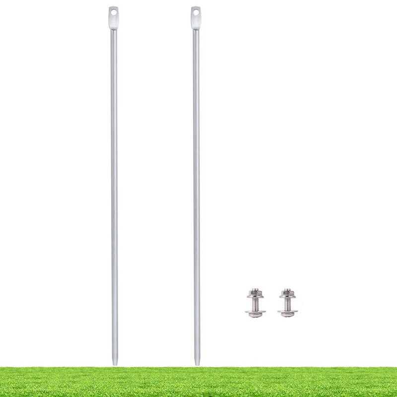 Kichwit 15.7" Metal Stakes for Yard Signs, 5/16 Inch Thickness,