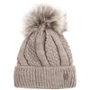 Faera Winter Hat Women's Warm Lined Faux Fur Bobble Hat