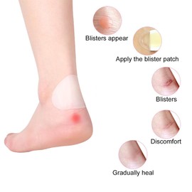 L0famy Hydrocolloid Blister Plasters Compeed Heel, 20Pcs Elastoplast Second Skin Plasters for Toes, Waterproof Blister Protector Cushion Pad Invisible for Foot Heel Finger