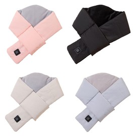 Neck Heating Pad, Heated Scarf USB Heat Shawl, Electric Heated Neck Wrap, Cordless Thermal Neck Brace for Relief, Grey, MIddle