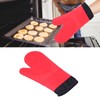Silicone Oven Mitts with Cotton Heat Insulated Anti Scalding Baking