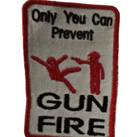 DIY iron on sew on patches 2 Peice Set Funny Warning Sign EMBROIDERY Patch Biker