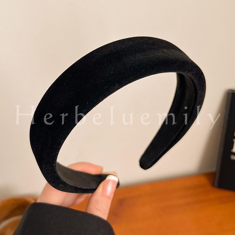 Herbeluemily Women's Headband Hair Band, Hair Accessories, Formal Velour, Wide,