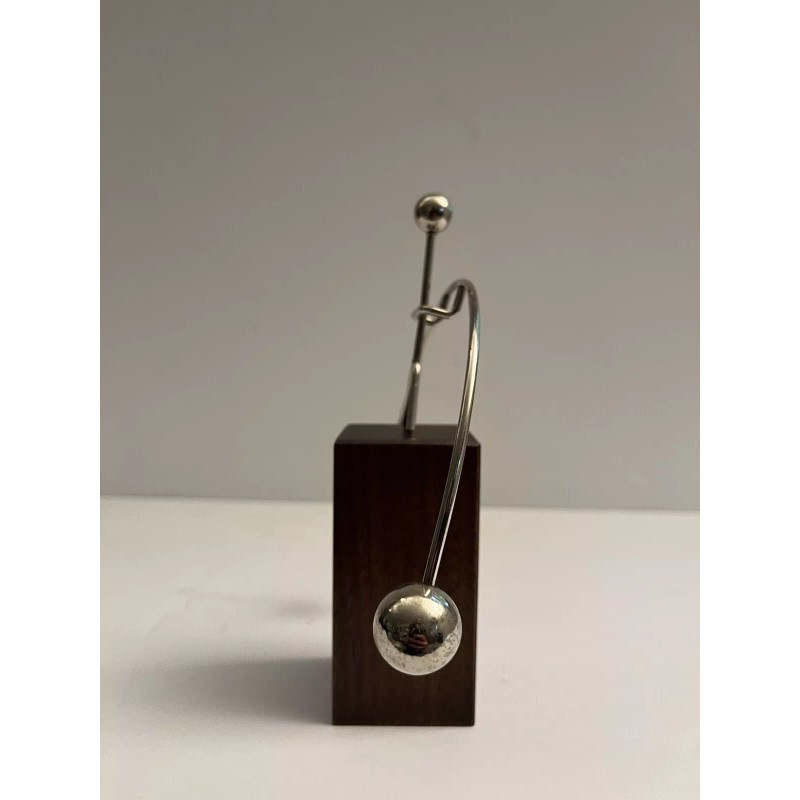 Vintage Advertising NOS Kinetic Motion Balancing Sculpture Metal w/Wood Base