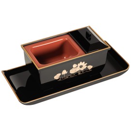 Sunmany Authentic Incense Burner with Bon Tray, 5.0-sun, Rotating Incense Yamanaka Lacquerware, Made in Japan, Incense Bon Set for Obon, Higan, Service, Memorial Day, Incense, Buddhist Supplies