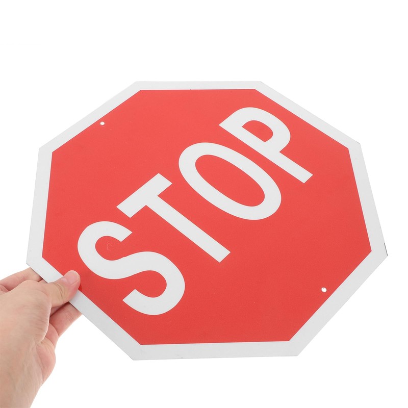Traffic Stop Sign - Weatherproof Aluminum Octagon Warning Sign for