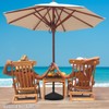 Tangkula Umbrella Base, Shell Shaped Patio Umbrella Base w/Refillable Reservoir