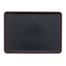 Ishida Made in Japan Obon Shrimp Black Tenshu 2-Scale Tray Tray 14.1 x 10.2 inches (35.7 x 25.9 cm)