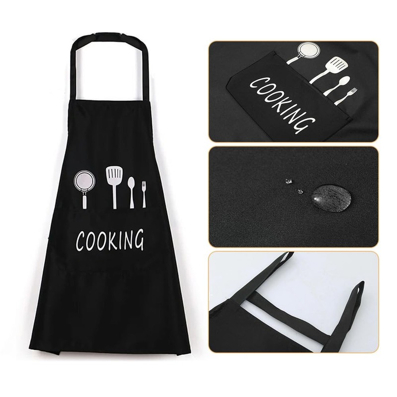 Hyakoz Pack of 2 Kitchen Apron Chefs Kitchen Apron Waterproof