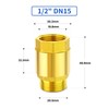 ERGAOBOY 1Pcs Brass One-Way Check Valve, 1/2" BSP Thread Female