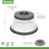 Tovolo Microwave Splatter Cover for Food, 3-Pack (Charcoal) - Collapsible
