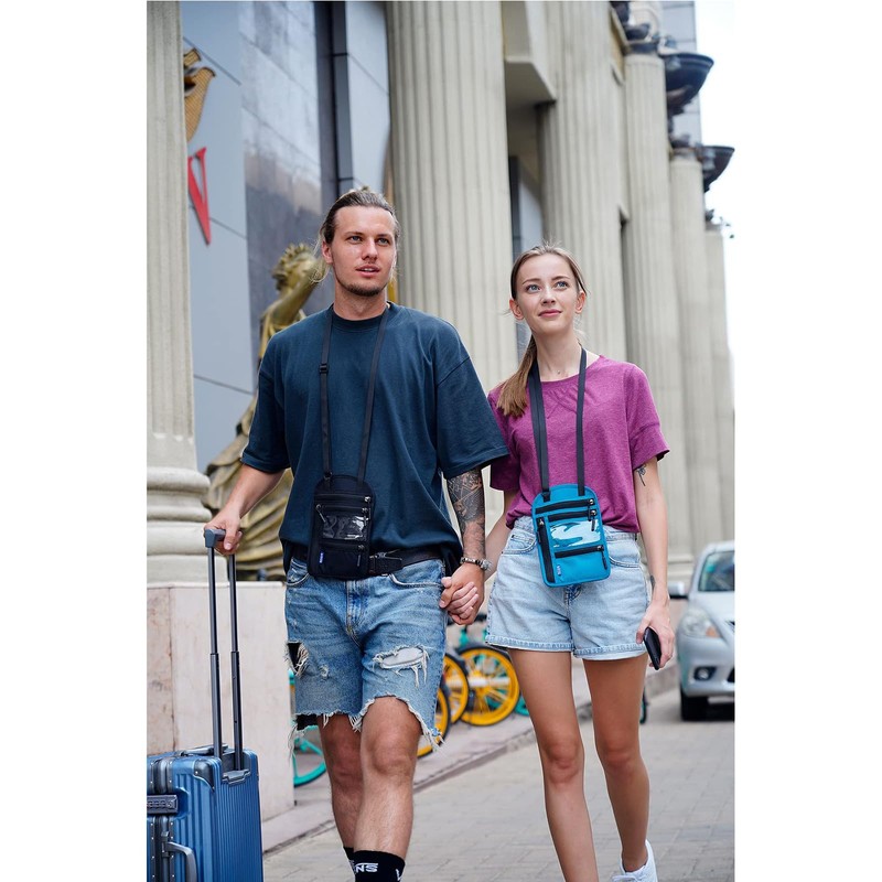 HKYLRAT Travel Neck Wallet with RFID Blocking for Women &