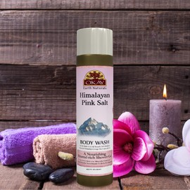 OKAY Himalayan Pink Salt Body Wash, 10.82 Ounce