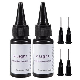 V Light Hair Extensions Tool, V-Light Hair Extension Clear Glue 2pacs