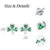 KINGWHYTE Clover Earrings 925 Sterling Silver Clover Leaf Earrings Green
