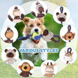 Honoson 9 Pcs Squeaky Plush Dog Toys Durable Cute Soft Dog Teething Toys Stuffed Animal Chew Toys Squeaky Plush for Puppy, Small, Medium Dogs for Dog(Lovely Animal)