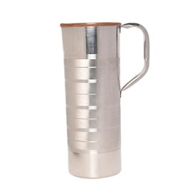 Copper and Stainless Steel Jug | Outer Stainless Steel and Inner Copper Jug For Ayurveda Health Benefits (1 Liter)