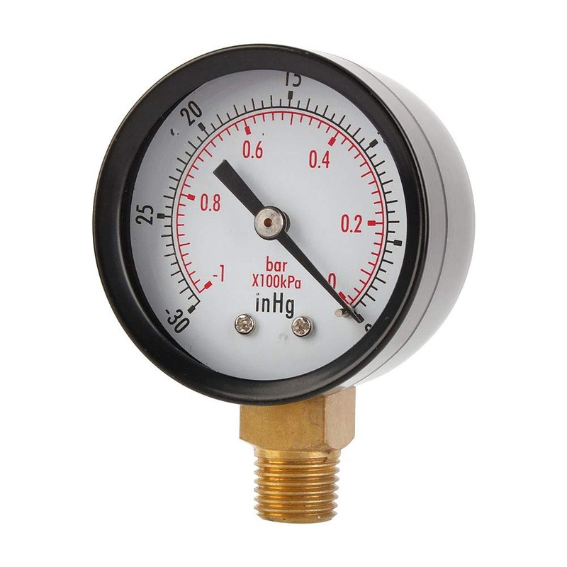 2" Vacuum Pressure Gauge, for Air Compressor Water Oil Gas,