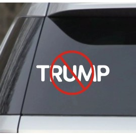 Anti Trump President 6" Window Sticker Decal – White